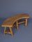 Vintage Curved Pine Bench, France, 1970s 13