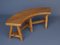 Vintage Curved Pine Bench, France, 1970s 3