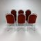 Belgian Tubular Frame and Velvet Dining Chairs, 1970s, Set of 6, Image 7