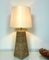 Lámpara de mesa de ratán tejido con forma cónica, años 70, Imagen 5