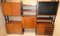 Mobiles Bücherregal mit Holzleisten und schwarzen matten Lackierungen, 1970er, 3er Set 1