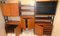 Libreria con montanti in legno e finiture nere opache, anni '70, set di 3, Immagine 2