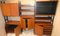 Mobile Bookcase with Wooden Uprights and Black Matt Finishes, 1970s, Set of 3, Image 2