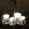 Vintage Metal & Opaline Glass Chandelier, 1970s 21