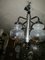 Vintage Metal & Opaline Glass Chandelier, 1970s 10