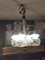 Lámpara de araña vintage de metal y vidrio opalino, años 70, Imagen 22