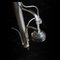 Lámpara de araña vintage de metal y vidrio opalino, años 70, Imagen 43