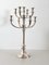 Extra Large Mid-Century Hotel Candleholder in Silver-Plated Bronze from WMF Germany 1