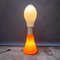 Moderne italienische Stehlampe mit orangefarbenem Fuß von Mazzega 2