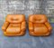 Mid-Century Leather Sapporo Armchairs from Mobil Girgi, Italy, 1970s, Set of 2 2