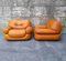 Mid-Century Leather Sapporo Armchairs from Mobil Girgi, Italy, 1970s, Set of 2 7