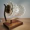 Mid-Century Modern Crystal Glass & Wood Wall Lamp, 1960s, Image 6