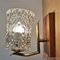 Mid-Century Modern Crystal Glass & Wood Wall Lamp, 1960s 5
