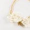 Goldfarbene Halskette mit Elfenbeinfarbenem Harz und Swarovski-Kristallen von Oscar De La Renta 10