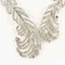 Peacock Feather Necklace in Silver Plated Metal by Oscar De La Renta 10