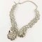 Pfauenfeder Halskette aus Versilbertem Metall von Oscar De La Renta 13