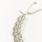 Peacock Feather Necklace in Silver Plated Metal by Oscar De La Renta 12