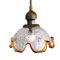 Lámpara de techo abatible italiana grande de cristal de Murano, años 60, Imagen 3
