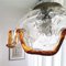Lámpara de techo abatible italiana grande de cristal de Murano, años 60, Imagen 12