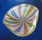 Zanfirico Murano Glas Aschenbecher oder Schale mit mehrfarbigem Muster 4