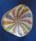 Zanfirico Murano Glas Aschenbecher oder Schale mit mehrfarbigem Muster 1
