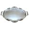 Italian Silver Tray with Handles, 1800s 1