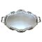 Italian Silver Tray with Handles, 1800s, Image 1