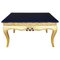 Antique French Coffee Table in Gilt Gold and Painted in Blue 1