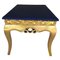 Antique French Coffee Table in Gilt Gold and Painted in Blue, Image 2