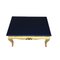 Antique French Coffee Table in Gilt Gold and Painted in Blue, Image 3