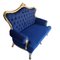Antique Louis XV Blue Sofa with Gilt Gold 2