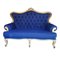 Canapé Louis XV Antique Bleu avec Doré 6