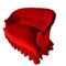 Antique 2-Seat Sofa in Intense Red Velvet 8