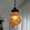 Mid-Century Modern Yellow Murano Glass & Wood Hanging Lamp, 1960s 8