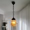 Mid-Century Modern Yellow Murano Glass & Wood Hanging Lamp, 1960s 6
