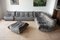 Grey Velvet Togo Living Room by Michel Ducaroy for Ligne Roset, Set of 5 1