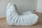 Fauteuil Togo en Cuir Blanc par Michel Ducaroy pour Ligne Roset 2