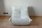 White Leather Togo Lounge Chair by Michel Ducaroy for Ligne Roset 5