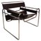 Italian Brown Leather Wassily B3 Armchair by Marcel Breuer for Gavina, 1960, Image 1