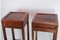Tavolini con cassetto in legno scuro lucidato, Cina, set di 2, Immagine 2