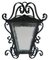 Mid-Century Wrought Iron & Glass Outdoor Lantern 2