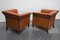 Vintage Dutch Art Deco Style Club Chairs in Cognac Leather, Set of 2 5