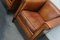 Club chair vintage in stile Art Déco in pelle color cognac, Olanda, Immagine 6