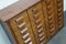 Mid-Century German Apothecary Cabinet or Bank of Drawers in Oak 12