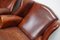 Club chair Wingback vintage in pelle color cognac, Paesi Bassi, Immagine 10