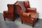 Vintage Dutch Wingback Club Chairs in Cognac Leather, Set of 2 8