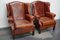 Vintage Dutch Wingback Club Chairs in Cognac Leather, Set of 2 2