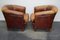 Vintage Dutch Club Chairs in Cognac Leather, Set of 2 6