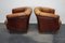 Vintage Dutch Club Chairs in Cognac Leather, Set of 2 3
