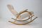Rocking Chair in Beech Bentwood and Bouclé, 1960s, Image 2